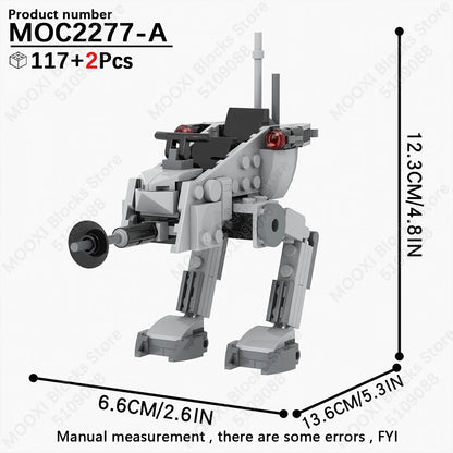 MOOXI Space Wars Bouwset: Voertuig & Tank Compatibel met LEGO®