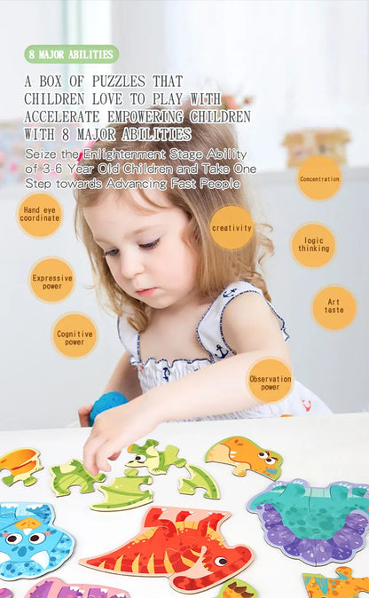 Educatieve legpuzzel set met dieren voor kinderen (verschillende moeilijkheidsgraden)