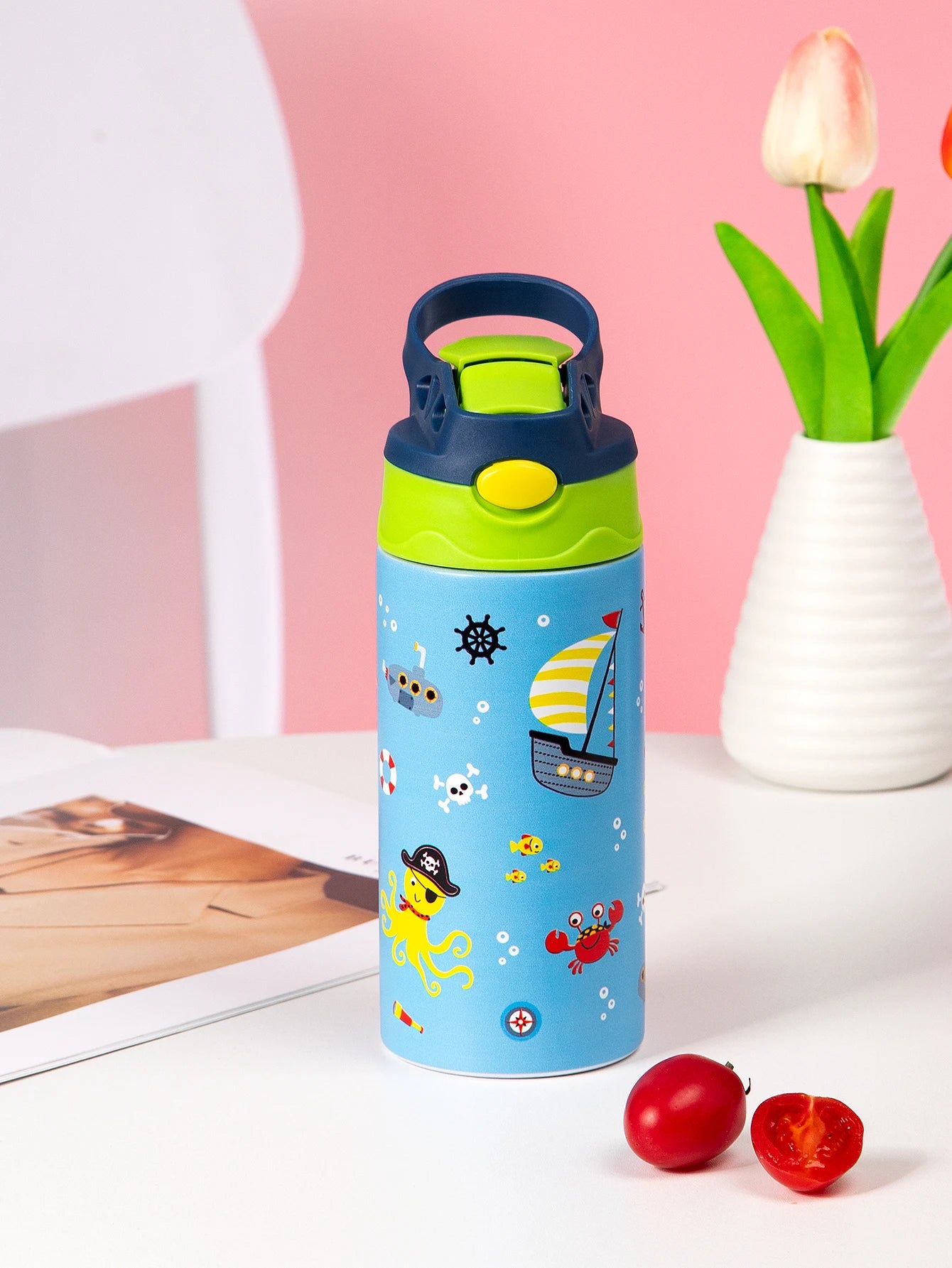 Thermosbeker RVS met Dierenprint en Handvat - 350ml
