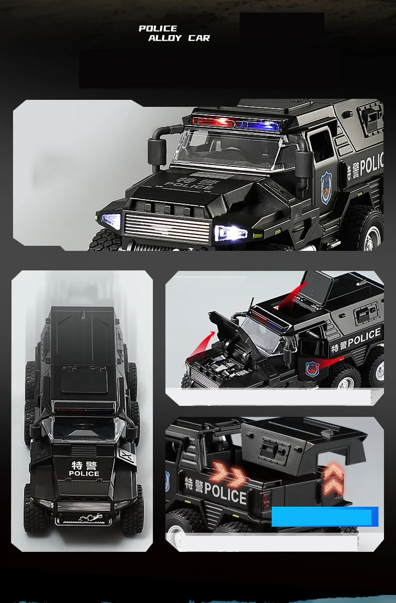 Speelgoed Politietruck Model | Diecast Voertuig met Geluid en Licht