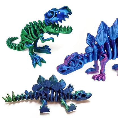 3D Geprinte Tyrannosaurus Rex Dinosaurus Model - Volledig Beweegbaar en Decoratief