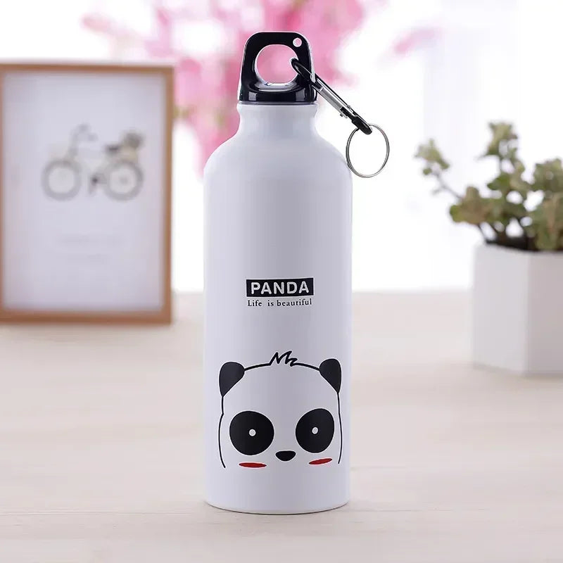 Dubbelwandige Geïsoleerde Drinkfles 500 ml met Leuke Dierenprint voor Kinderen