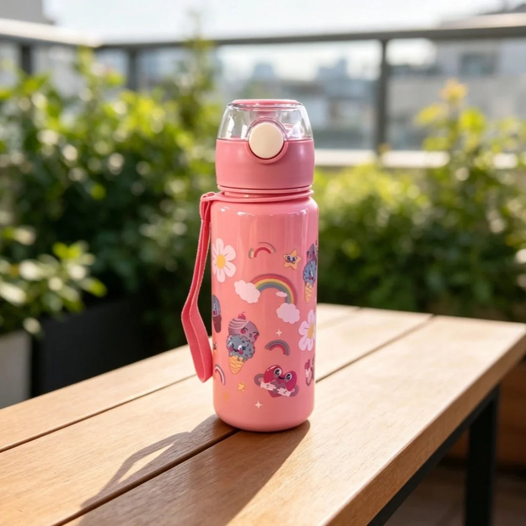 Dinosaurus Waterfles met Rietje voor Kinderen - Lekvrij 500 ml