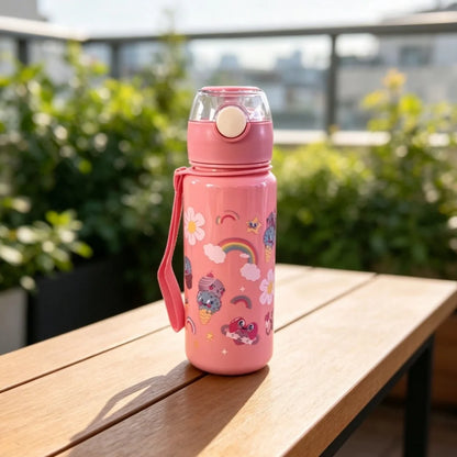 Dinosaurus Waterfles met Rietje voor Kinderen - Lekvrij 500 ml