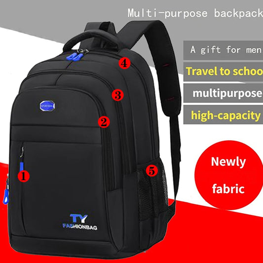 Ruime Unisex Nylon Rugzak voor Studenten en Reizen
