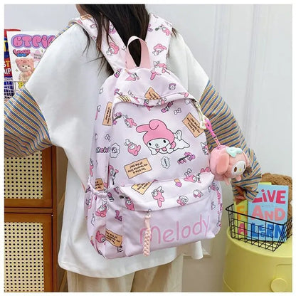 Sanrio Schooltas met My Melody, Cinnamoroll & Kuromi + Mini Tasje