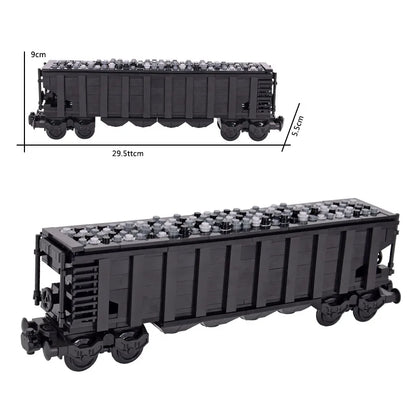 Bouwblokken Stoomtrein met Wagons - Compatibel met LEGO®