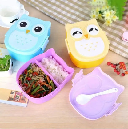 Bento Lunchbox voor Kinderen - Draagbaar met Bestek en Karakterprint