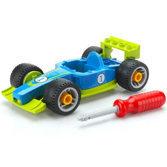 Raceauto blauw