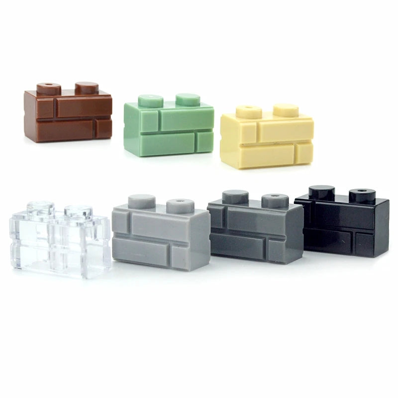 Kleine bouwstenen voor muren | Compatibel met Lego | Diverse maten