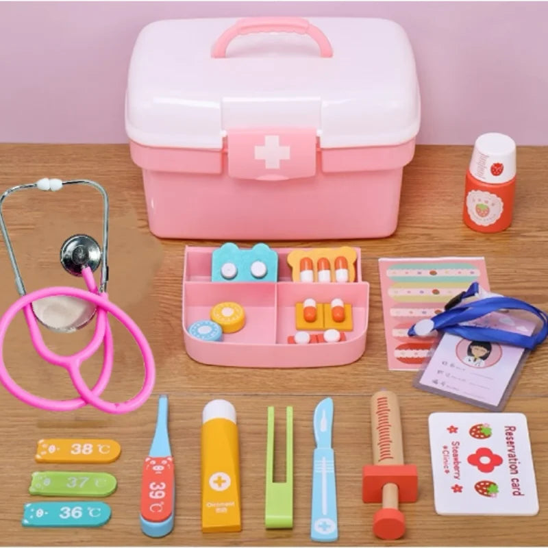 Houten Doktersset Speelgoed voor Kinderen met Accessoires