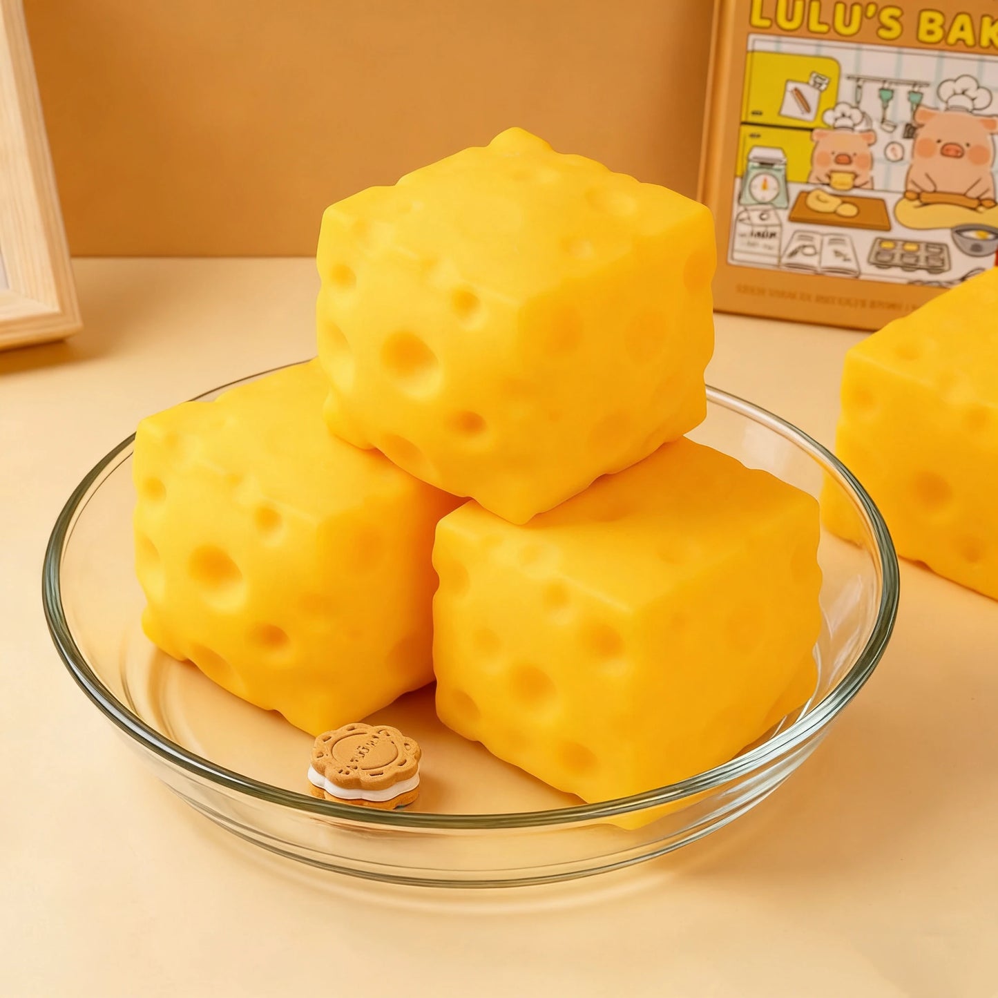 Squishy Kaas Knijpspeeltje voor Stressvermindering