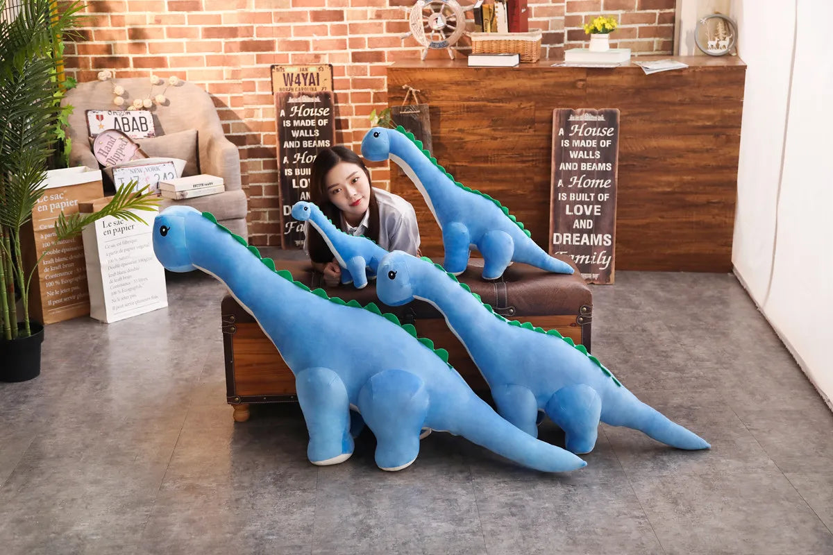 Zachte Dinosaurus Knuffel van Pluche – 50 of 80 cm – Diverse kleuren