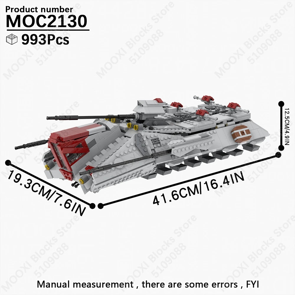 MOOXI Space Wars Bouwset: Voertuig & Tank Compatibel met LEGO®