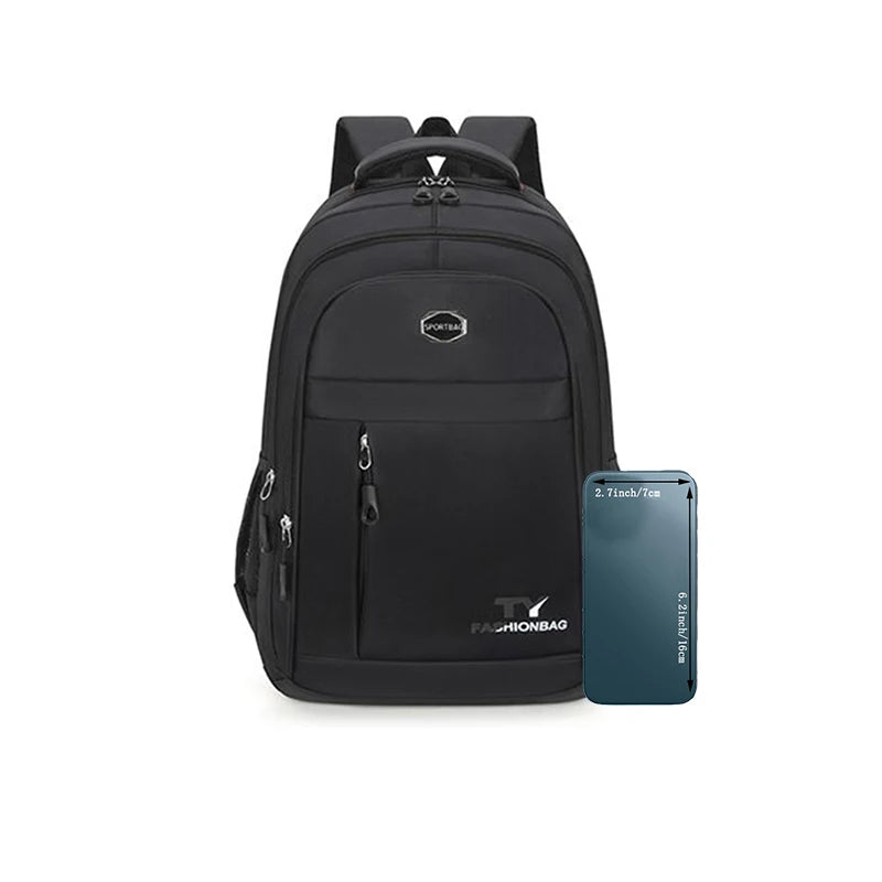 Ruime Unisex Nylon Rugzak voor Studenten en Reizen