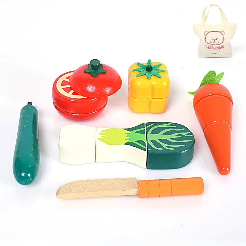 Houten Speelgoed Eten Snijset voor Kinderkeuken (3-6 jaar)