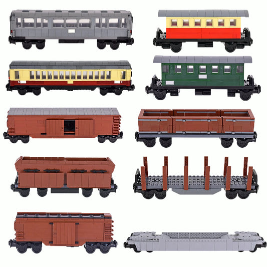 Bouwblokken Stoomtrein met Wagons – Compatibel met LEGO®