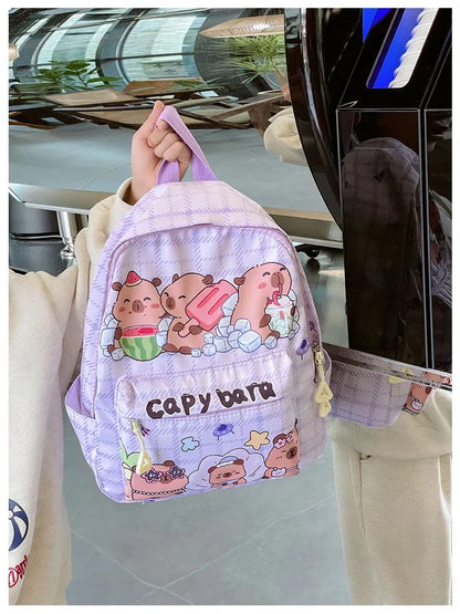 Ruime Capybara Rugzak van Nylon – Ideaal als Schooltas