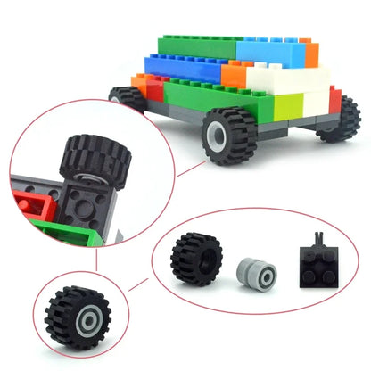 Wielen en assen set voor voertuigen – Compatibel met LEGO®