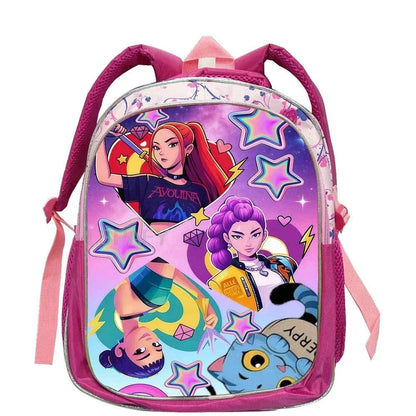 Zachte Roze Cartoon Rugzak 12 inch voor Kinderen