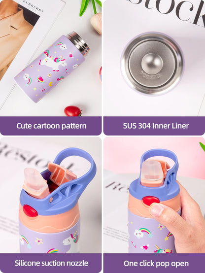 Thermosbeker RVS met Dierenprint en Handvat - 350ml