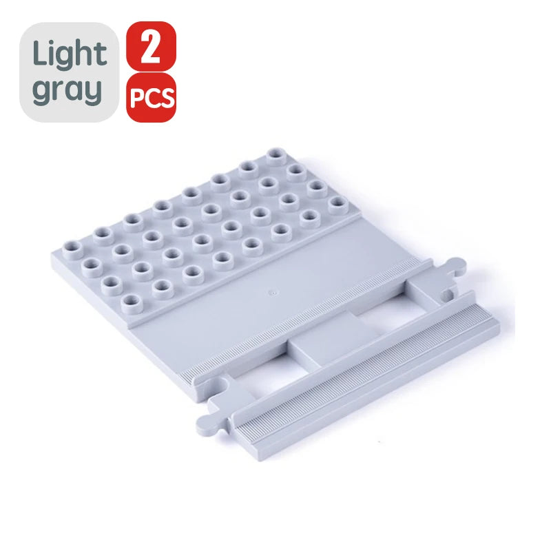 Treinrails set voor grote bouwstenen – Compatibel met Duplo®