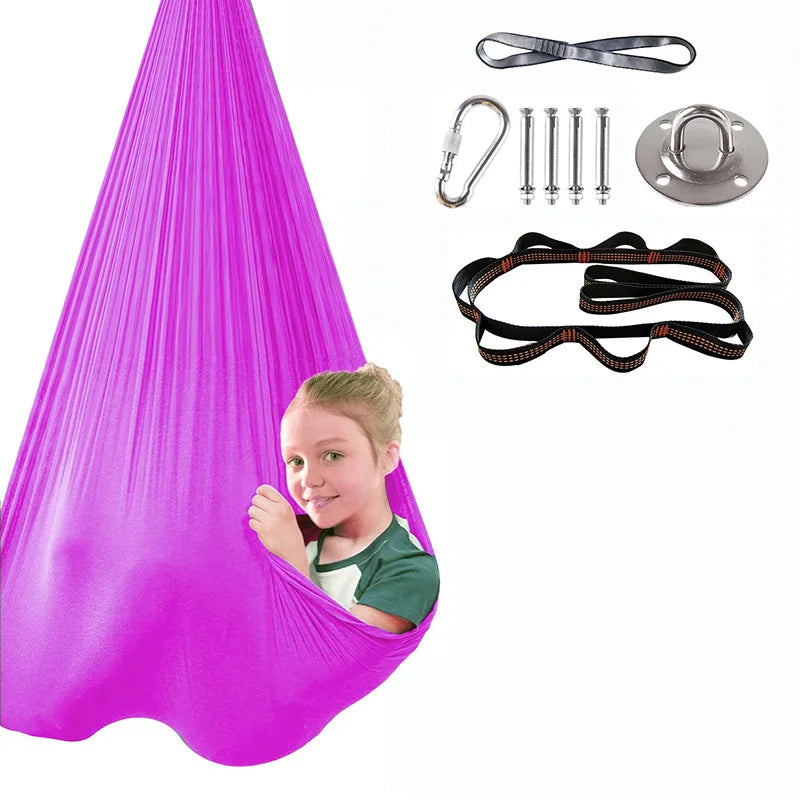 Elastische Kinderhangmat en Therapieschommel voor binnen en buiten