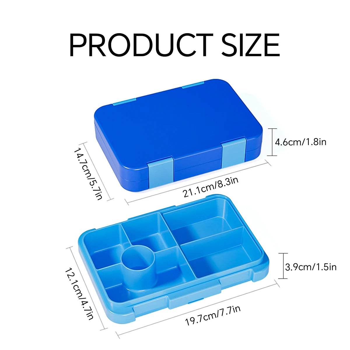 Lekdichte Lunchbox met Vakken - Magnetronbestendig met Kerstprint
