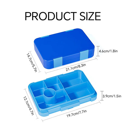 Lekdichte Lunchbox met Vakken - Magnetronbestendig met Kerstprint