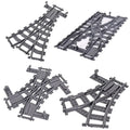 Flexibele Treinrails Set met Wissels en Bochten - Compatibel met Lego Bouwblokken