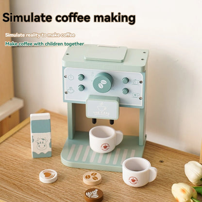 Houten Speelgoed Koffiezetapparaat Set met Koekjes