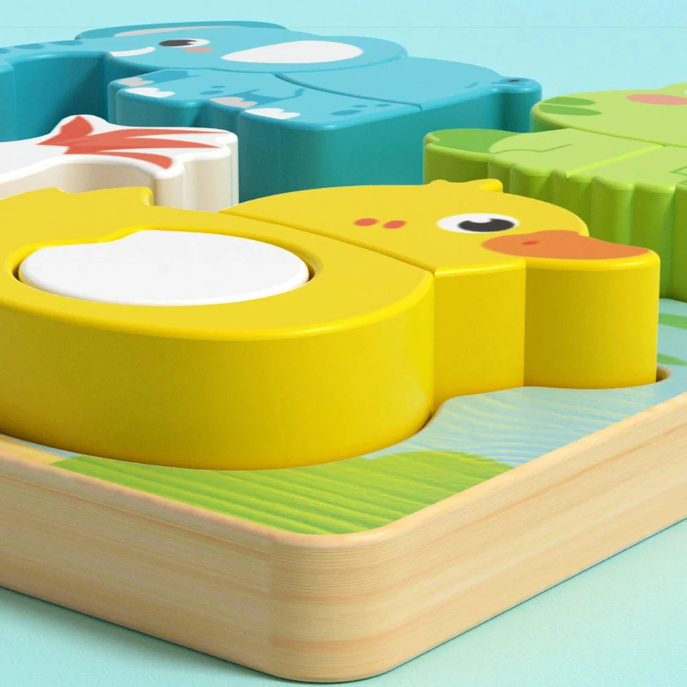 Houten 3D Puzzel voor Peuters 1-3 Jaar
