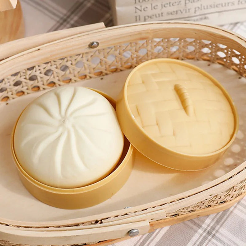 Squishy Knijpbeestje Dumpling met Lachend Gezicht voor Stressvermindering