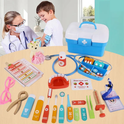 Houten Doktersset Speelgoed voor Kinderen met Accessoires