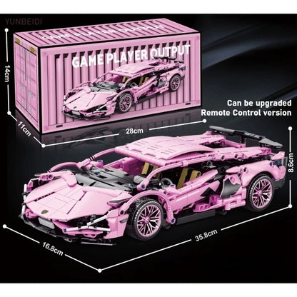 Bouwblok Raceauto - Statisch of Dynamisch - LEGO® Compatibel