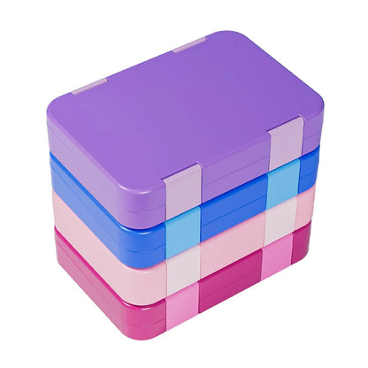 Lekdichte Lunchbox met Vakken - Magnetronbestendig met Kerstprint