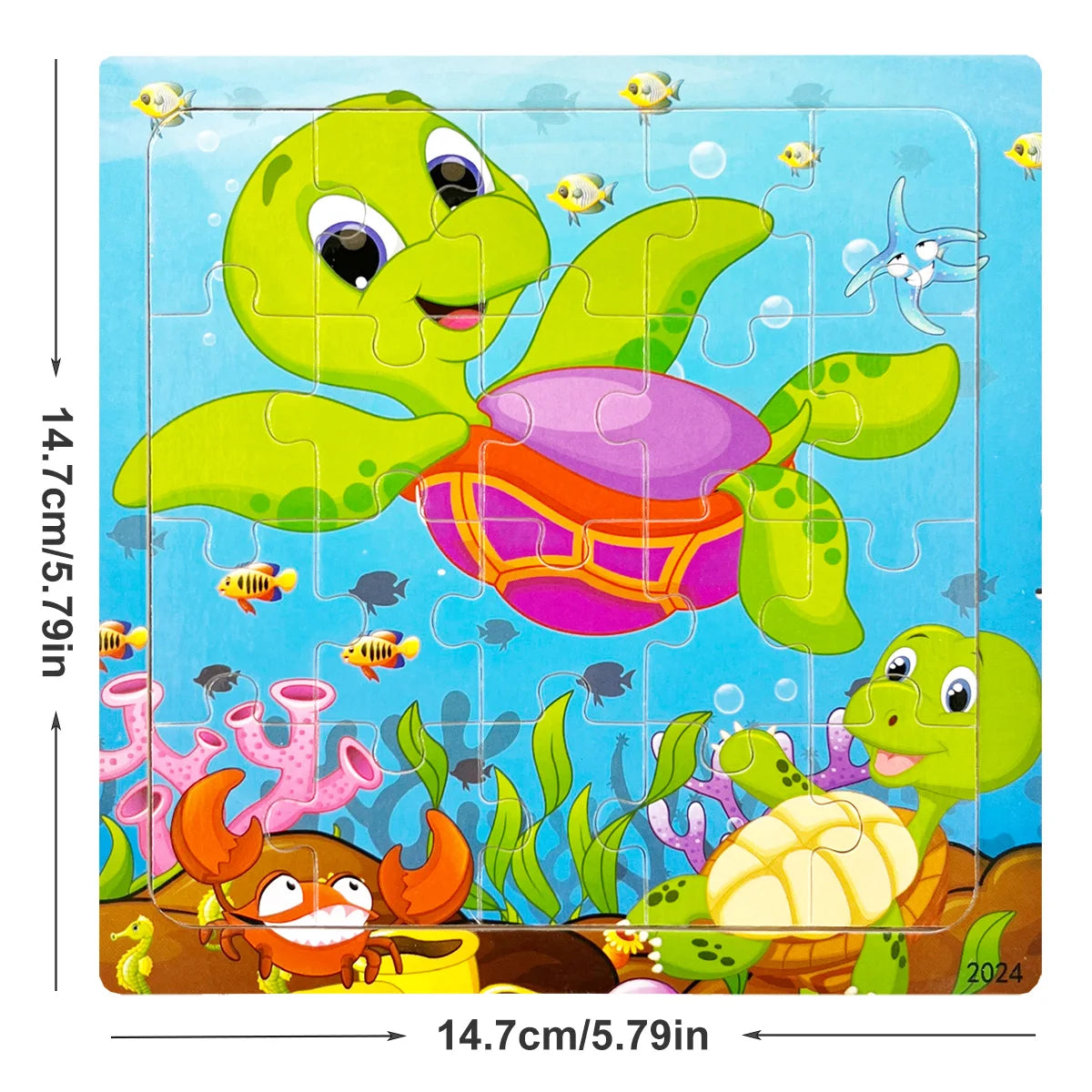 Houten Legpuzzel voor Kinderen - Dieren en Voertuigen