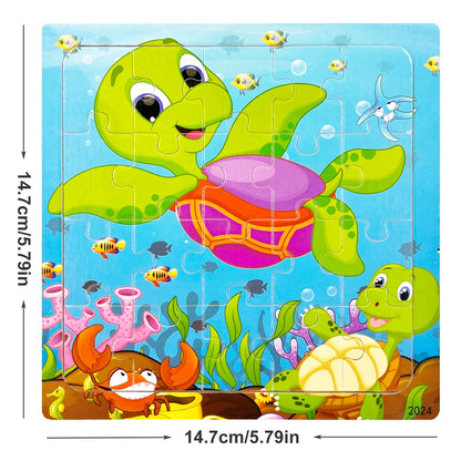 Houten Legpuzzel voor Kinderen - Dieren en Voertuigen