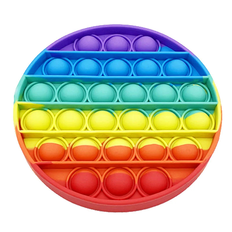 Regenboog Dinosaurus Pop-It Fidget Speeltje voor Stressvermindering