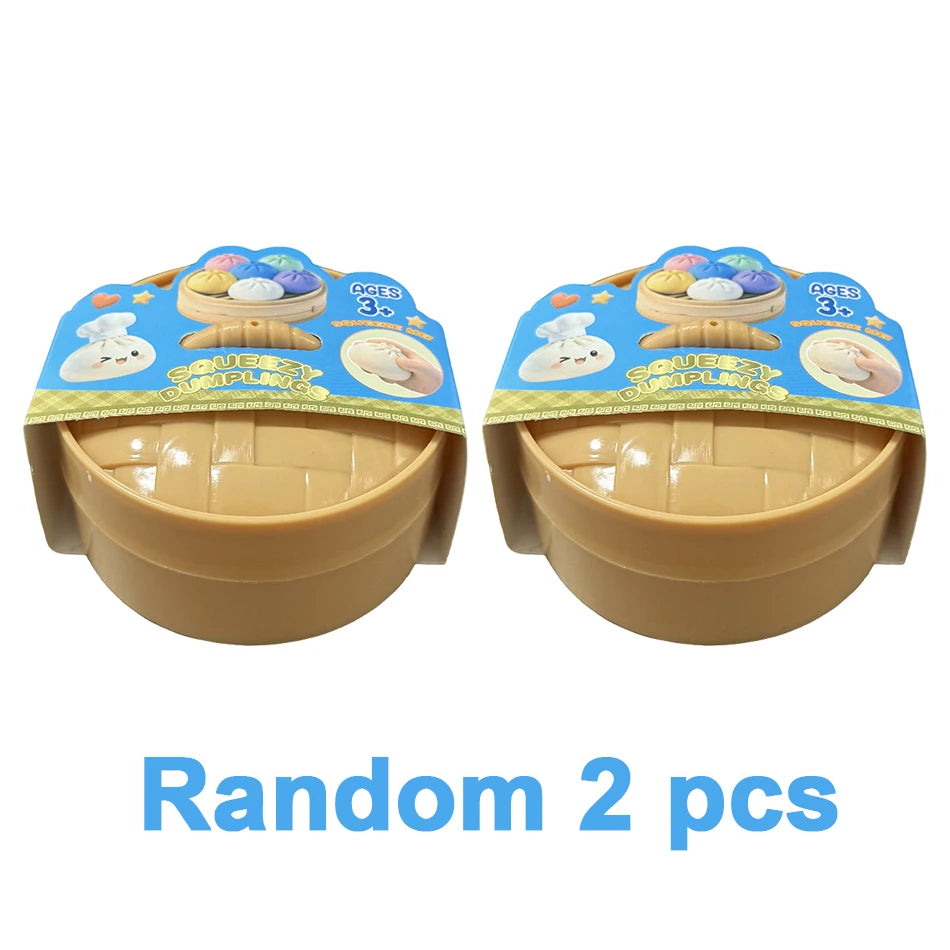 Realistische Knijpdumpling Fidget Toy met Steamer