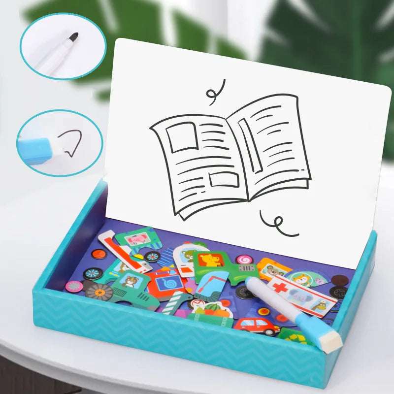 Magnetisch Teken- en Puzzelbord voor Kinderen