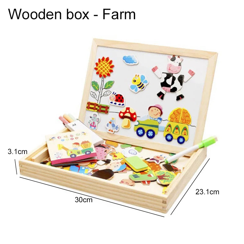 Magnetisch Teken- en Puzzelbord voor Kinderen