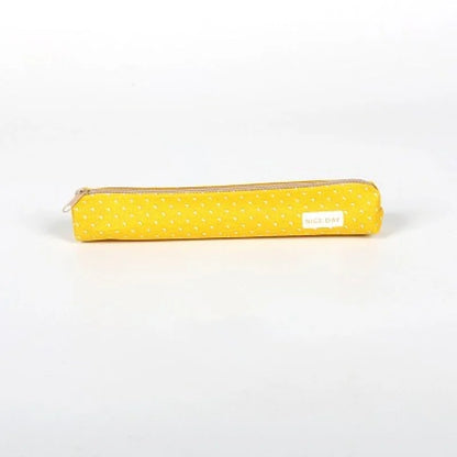 Canvas Etui met Streepjes en Stipjes in Snoepkleuren