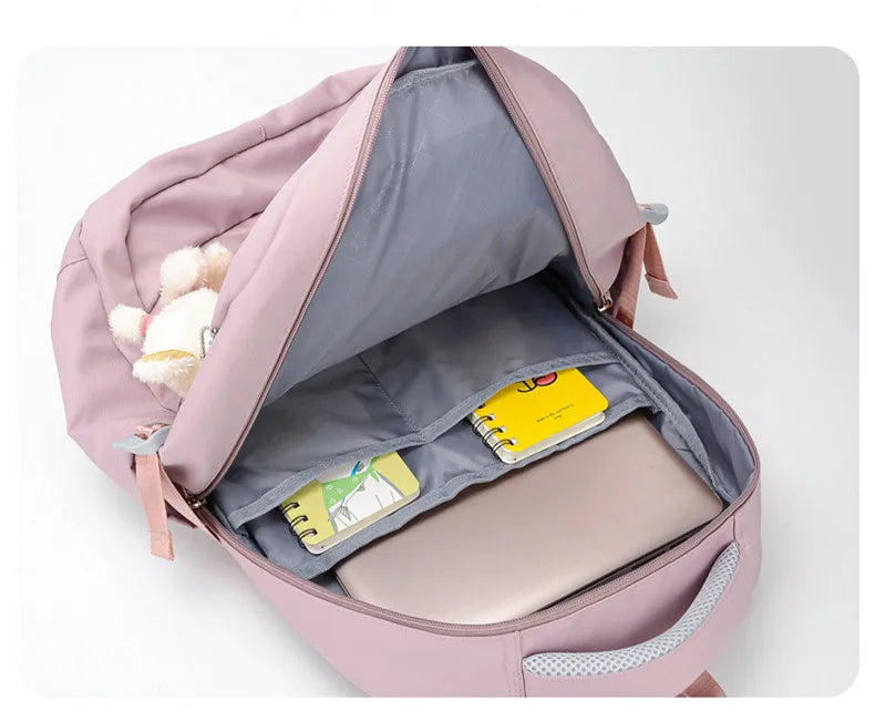 Roze Schooltas Rugzak voor Meisjes en Tieners