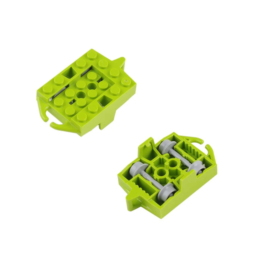 Set van 10 Technische Bouwstenen en Rails voor Achtbaan - Compatibel