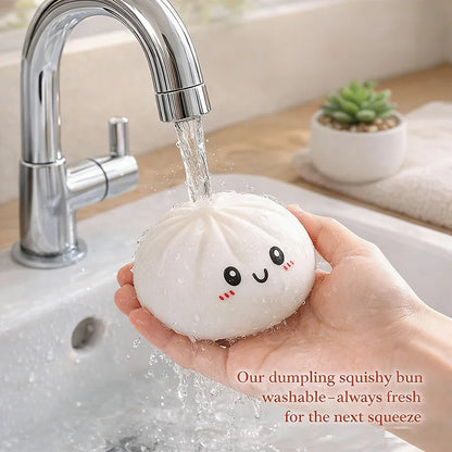 Squishy Knijpbeestje Dumpling met Lachend Gezicht voor Stressvermindering