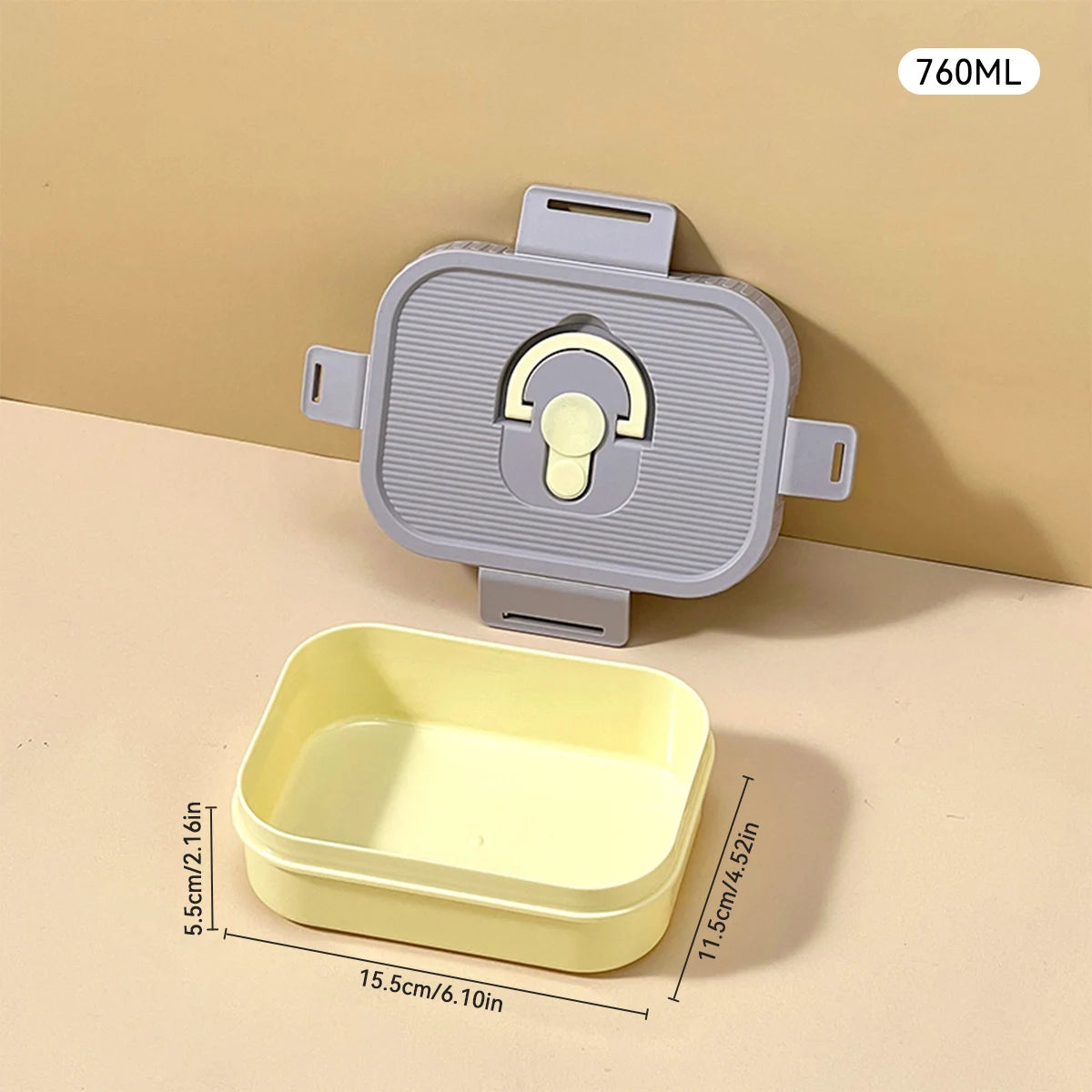 Draagbare Plastic Lunchbox met Vakken - Lekvrij & Magnetronbestendig voor Kinderen