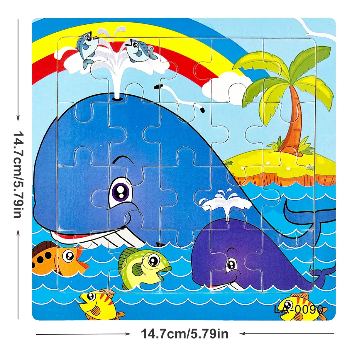 Houten Legpuzzel voor Kinderen - Dieren en Voertuigen