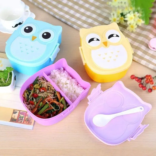 Bento Lunchbox voor Kinderen - Draagbaar met Bestek en Karakterprint