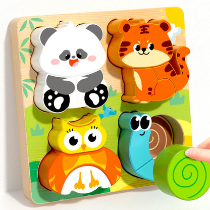 Houten 3D Puzzel voor Peuters 1-3 Jaar